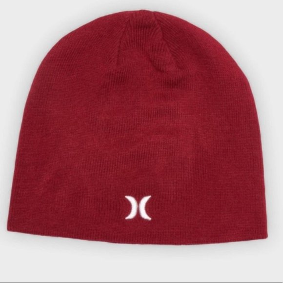 Hurley Red Icon Staples Knit Beanie